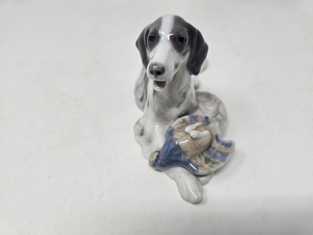 VTG 1967 Royal Copenhagen Setter Dog w Pheasant 1533 Porcelain Figurine Denmark